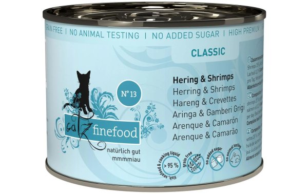 catz finefood Nassfutter No.13 Hering & Schrimps, 200 g