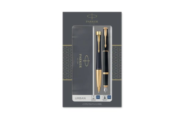 Parker Füllfederhalter DuoSet Urban Muted G.C. Medium (M), Schwarz