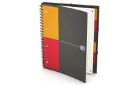 Oxford Notizheft International Organiserbook, A4 +, Kariert, Grau