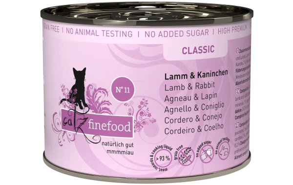 catz finefood Nassfutter No.11 Lamm & Kaninchen, 200 g