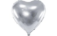 Partydeco Folienballon Herz Silber