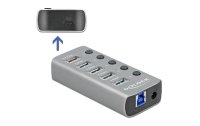 Delock USB-Hub 63263 USB 3.0 - 4x USB-A / 2x Ladeanschluss