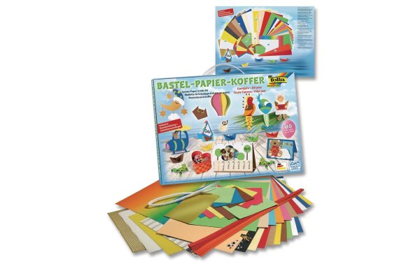 Folia Bastelpapier Bastelkoffer Ganzjahr Mehrfarbig