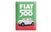 Nostalgic Art Schild Fiat 500 15 x 20 cm, Metall