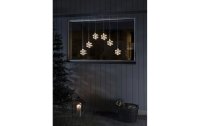 Konstsmide LED-Lichtervorhang mit Schneeflocken 48 Lampen, 90 cm
