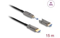 Delock Optisches Kabel 5 in 1 HDMI, 15 m, 8K 60 Hz, aktiv