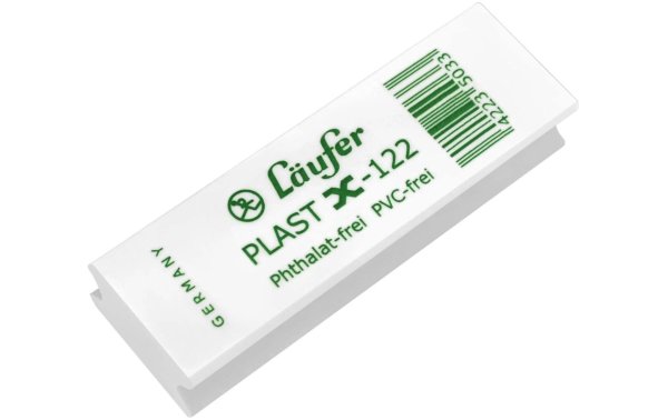 Läufer Radiergummi Plast X-122 65 x 21 x 12 mm, Weiss