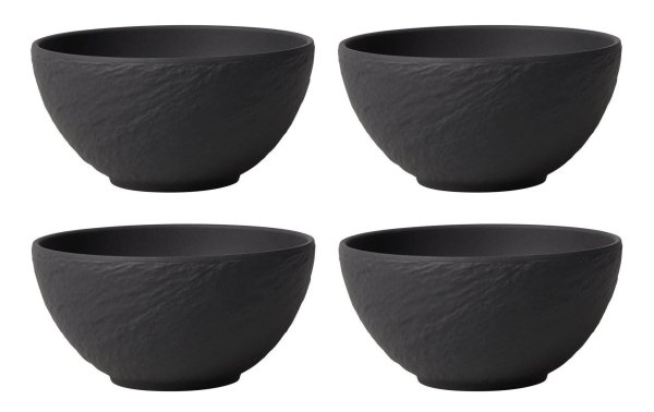 Villeroy & Boch Snackschale Manufacture Rock 14 cm, 4 Stück, Schwarz