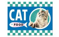 Nostalgic Art Haftmagnet Cat Food 1 Stück, Blau/Weiss