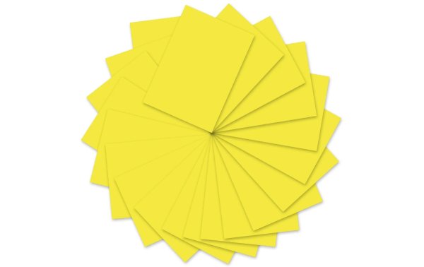 URSUS Tonzeichenpapier A4, 130 g/m², 100 Blatt, Zitronengelb