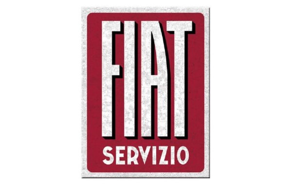 Nostalgic Art Haftmagnet Fiat Servizio 1 Stück, Rot/Weiss