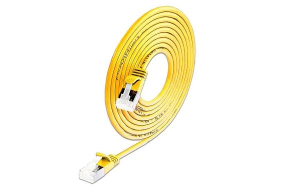 SLIM Slimpatchkabel  Cat 6A, U/FTP, 1 m, Gelb