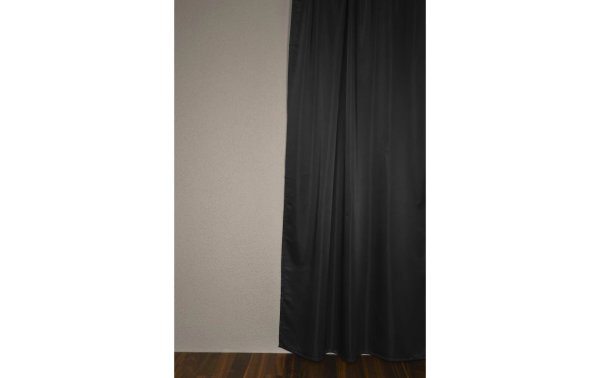 Stotz Decor AG Nachtvorhang mit Faltenband Carol 140 x 245 cm, Schwarz