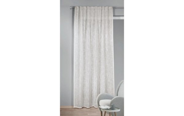 Stotz Decor AG Tagvorhang mit Faltenband Johann 135 x 245 cm, Weiss