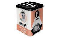 Nostalgic Art Teebeutel-Box Tea First Aprikose/Schwarz/Weiss