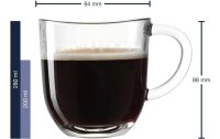 Leonardo Kaffeetasse Napoli 280 ml, 6 Stück, Transparent