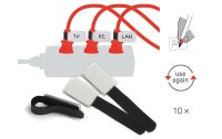 Label-the-cable Kabelbeschriftung MINI TAGS Schwarz mit Beschriftungsfeld