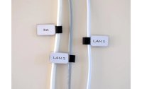 Label-the-cable Kabelbeschriftung MINI TAGS Schwarz mit Beschriftungsfeld