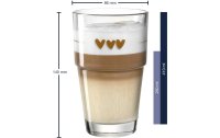 Leonardo Latte Macchiato Becher Solo Herz 410 ml, 6 Stück