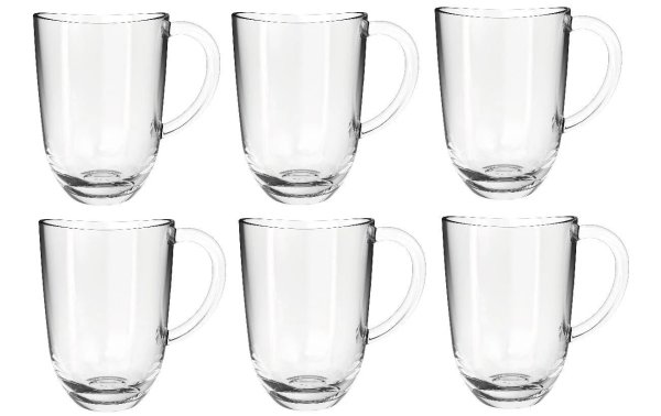 Leonardo Latte Macchiato Tasse Napoli 380 ml, 6 Stück, Transparent