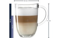 Leonardo Latte Macchiato Tasse Napoli 380 ml, 6 Stück, Transparent