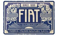 Nostalgic Art Schild Fiat Since 1899 20 x 30 cm, Metall