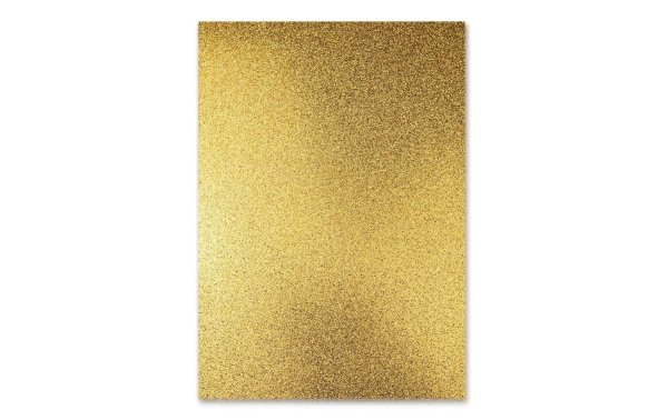 URSUS Glitzerkarton A4, 300 g/m², 10 Blatt, Gold