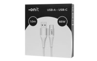 onit USB 2.0-Kabel USB A - USB C 1 m, Weiss