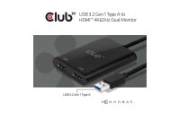 Club 3D Adapter USB Typ-A 3.1 - 2x HDMI 2.0