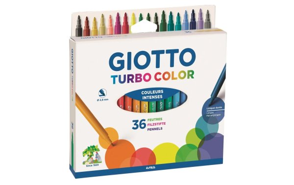 Giotto Filzstift Turbo Color Mehrfarbig 36 Stück