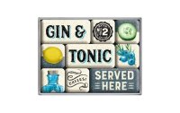 Nostalgic Art Magnet-Set Gin & Tonic 9 Stück,...