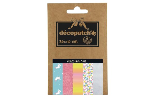 décopatch Decopatch-Papier Nr. 19, 5 Blatt