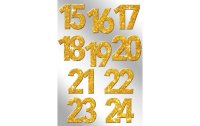 Braun + Company Adventskalender-Zahlen Glitzer, Gold