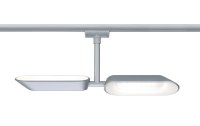 Paulmann LED Schienenspot URail Dipper, 2 x 8 W, 2700 K, Chrom/ Weiss