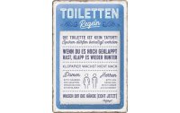 Nostalgic Art Schild Toiletten-Regeln 20 x 30 cm, Metall