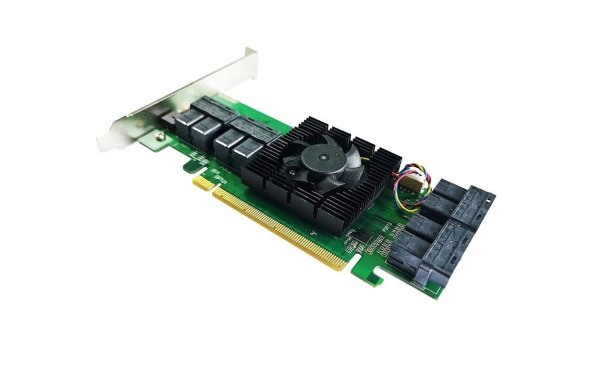 Highpoint RAID-Controller SSD7180 8x PCIe 3.0 x4 SFF-8643, PCI-Ex16v3