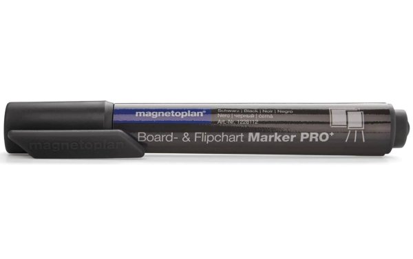 Magnetoplan Flipchart-Marker Pro+ Schwarz, 4 Stück
