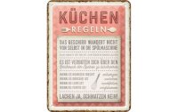 Nostalgic Art Schild Küchen-Regeln 15 x 20 cm, Metall