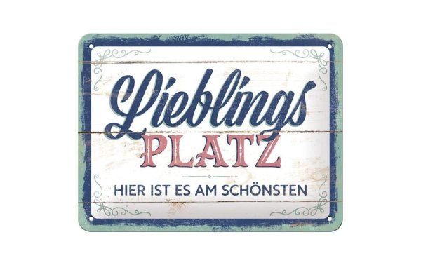 Nostalgic Art Schild Lieblingsplatz 15 x 20 cm, Metall