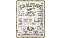 Nostalgic Art Schild Camping-Regeln 15 x 20 cm, Metall