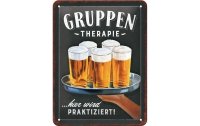 Nostalgic Art Schild Gruppentherapie Bier 15 x 20 cm, Metall