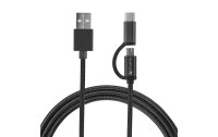 4smarts USB-Kabel 2A USB A - Micro-USB B/USB C 1 m