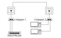 Delock Anschlussverdoppler 2x 100Mbps LAN 1 Stück