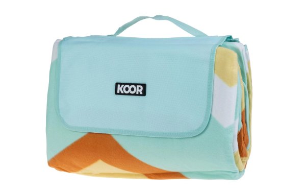 KOOR Picknickdecke Monte mint/beige 200 x 250 cm