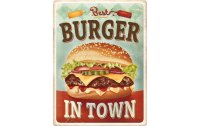 Nostalgic Art Schild Best Burger in Town 30 x 40 cm, Metall