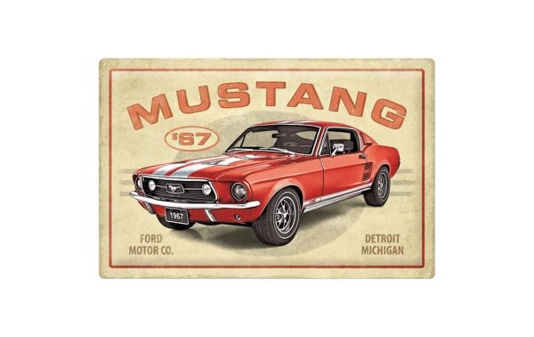 Nostalgic Art Schild Ford Mustang GT 1967 40 x 60 cm, Metall