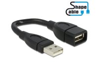 Delock USB 2.0-Kabel ShapeCable USB A - USB A 0.15 m