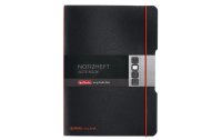 Herlitz Notizheft my.book flex A5, Kariert, Rot/Schwarz