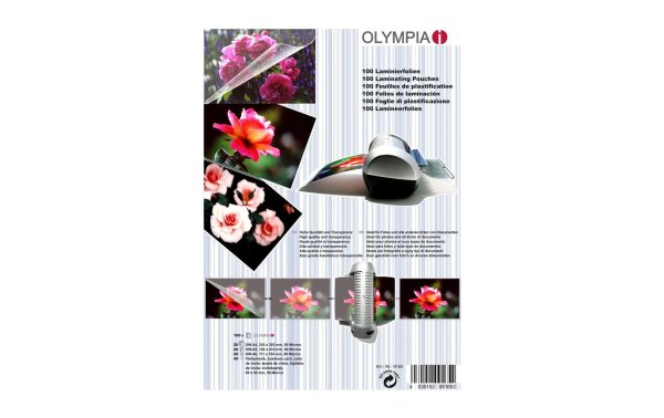 Olympia Laminierfolie Set A6-A4, 80 µm, 100 Stück, Glänzend