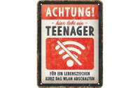 Nostalgic Art Schild Achtung Teenager WLAN 15 x 20 cm,...